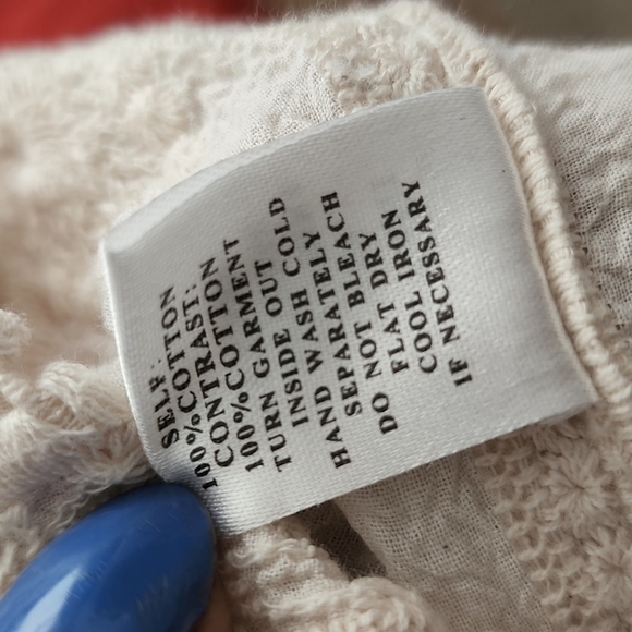 Lapis Peasant Cottagecore Embroidered tunic top Boho Bohemian Monochromatic - Picture 12 of 15